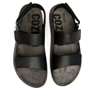 Ecco Men's Cozmo Two Band Slide Sandal Black EU 45 / US 11-11.5 NIB